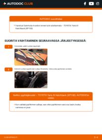 Kuinka vaihtaa Pyyhkijänsulat 1.5 (NCP150_) Toyota Yaris NCP 15 -autoon