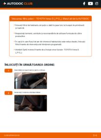 Cum să efectuați înlocuirea: Filtru habitaclu Toyota Verso-S 120D 1.33 (NSP120_)