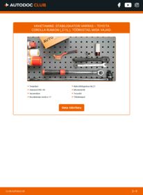 Kuidas välja vahetamist läbi viia: Corolla E150 1.5 (NZE151) Stabilisaatori otsavarras