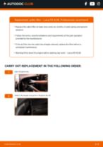 Step by step PDF-tutorial on Brake Shoes Opel Vectra C Saloon replacement