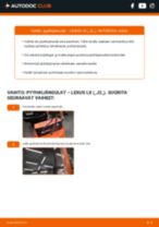 Vaiheittainen PDF-opas: kuinka vaihtaa LEXUS LX (URJ201) -mallin Pyyhkijänsulat