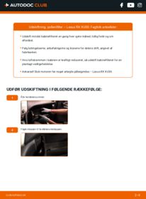 Hvordan man udfører udskiftning af: Pollenfilter på 400h AWD (MHU38_) Lexus RX XU30
