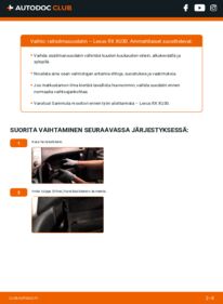 Kuinka vaihtaa Raitisilmasuodatin 400h AWD (MHU38_) Lexus RX XU30 -autoon