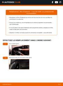 Comment effectuer un remplacement de Filtre d'Habitacle 400h AWD (MHU38_) Lexus RX XU30