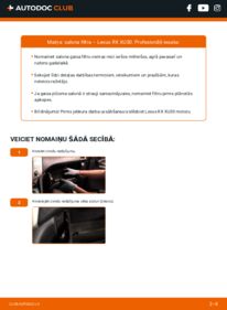 Kā veikt nomaiņu: 400h AWD (MHU38_) Lexus RX XU30 Salona filtrs