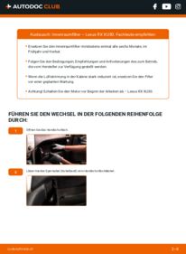 Wie der Austausch bewerkstelligt wird: Innenraumfilter 400h AWD (MHU38_) Lexus RX XU30