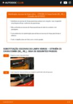 Mudar Escovas do Limpa Vidros dianteiro e traseiro CITROËN C5 Kasten/Kombi (DE_, RE_): guia pdf