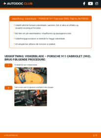 Hvordan man udfører udskiftning af: Viskerblade på 3.6 Carrera Porsche 911 993 Cabriolet