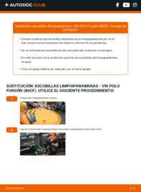 Cómo sustitución de Escobillas de Limpiaparabrisas 1.3 VW POLO Box (86CF)