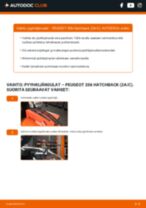 Kuinka vaihtaa Takalasin pyyhkijä PEUGEOT 206 Hatchback (2A/C) - käsikirja verkossa