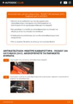 Αντικατάσταση Μάκτρα υαλοκαθαριστήρων πίσω και εμπρός PEUGEOT μόνοι σας - online εγχειρίδια pdf