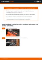 Comment changer Essuie-glaces PEUGEOT 806 arrière et avant - Manuel pdf