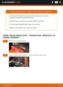 Hogyan végezze a cserét: 2.0 HDI Peugeot 806 221 Törlőlapát