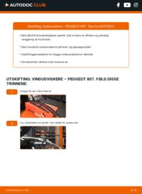 Slik bytter du Vindusviskere 2.2 HDi Peugeot e 807
