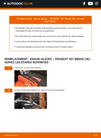 Comment effectuer un remplacement de Essuie-glace 1.6 16V Peugeot 307 Break