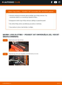 Kā veikt nomaiņu: 1.6 16V Peugeot 307 Universālis Stikla tīrītāja slotiņa