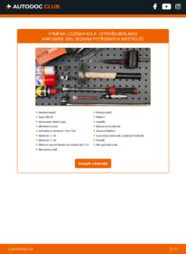 Jak provést výměnu: Lozisko kola Berlingo II Van (B9) 1.6 HDi 16V