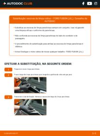 Como realizar a substituição de Escovas do Limpa Vidros 1.4 TDCi Ford Fusion ju2