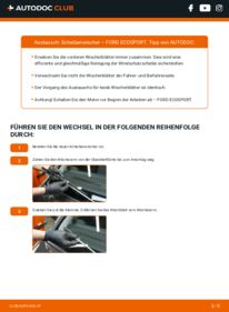 Wie der Austausch bewerkstelligt wird: Scheibenwischer 1.0 EcoBoost Ford Ecosport mk2