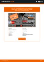 Steg-för-steg-guide i PDF om att byta Växellådsolja och Differentialolja i VAUXHALL Astra Mk1 Kombi