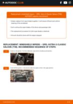 DIY manual on replacing OPEL ASTRA Wiper Blades