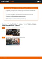Vaiheittainen PDF-opas: kuinka vaihtaa NISSAN VANETTE Bus (C22) -mallin Pyyhkijänsulat