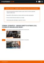 Podrobný PDF tutorial k výmene NISSAN VANETTE Bus (C22) Stieracia liżta