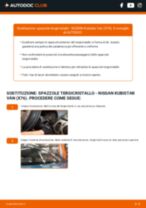 Sostituzione Tergicristalli anteriore e posteriore NISSAN KUBISTAR: tutorial PDF passo-passo
