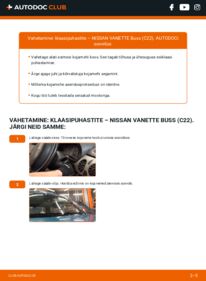 Kuidas välja vahetamist läbi viia: Nissan Vanette C22 2.0 D Pesurikumm