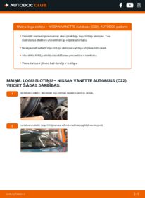 Kā veikt nomaiņu: 2.0 D Nissan Vanette C22 Stikla tīrītāja slotiņa