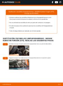 Cómo sustitución de Escobillas de Limpiaparabrisas dCi 85 Nissan Kubistar Furgón X80