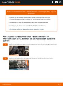 Wie der Austausch bewerkstelligt wird: Scheibenwischer dCi 85 Nissan Kubistar Kastenwagen X80