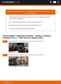 How to carry out replacement: Wiper Blades 1.5 dCi Renault Kangoo Express