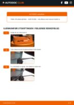 PDF med trinn for trinn-veiledning for bytte av AUDI 50 (86) Vindusviskere