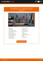Tiešsaistes rokasgrāmata, kā pašam mainīt Bremžu Loku Stāvbremze uz MERCEDES-BENZ E-CLASS Convertible (A124)