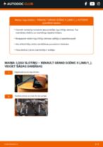 RENAULT GRAND SCÉNIC Stikla tīrītāja slotiņa maiņa: bezmaksas pdf