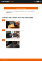 Step by step PDF-tutorial on Wiper Blades RENAULT MEGANE II Estate (KM0/1_) replacement