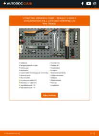 Slik bytter du Bremseklosser 1.5 dCi Logan II MCV
