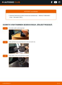 Kuinka vaihtaa Pyyhkijänsulat 1.5 dCi (KM1E) Renault Megane II ikkunakori -autoon