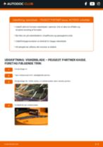 Den professionelle guide til udskiftning af Viskerblade på din Peugeot Partner K9 1.6 HDi 16V
