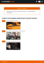 Kuinka vaihtaa Pyyhkijät autoon Berlingo II Flatbed Kuorma-auto/Alusta (B9) 1.6 HDi 90 16V? Vaiheittaiset oppaat