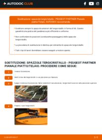 Sostituzione di Tergicristalli PEUGEOT PARTNER Platform/Chassis 1.6 HDi