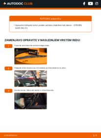 Kako izvesti menjavo: Metlica brisalnika stekel Saxo Hatchback 1.1 X, SX