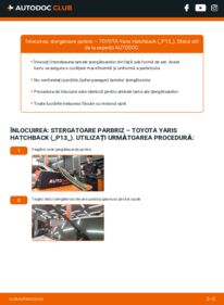 Cum să efectuați înlocuirea: Lamela stergator Toyota Yaris xp13 1.4 D (NLP130_)