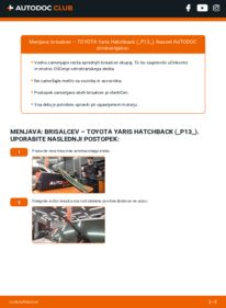 Kako izvesti menjavo: Metlica brisalnika stekel Yaris III Hatchback (XP13) 1.4 D (NLP130_)