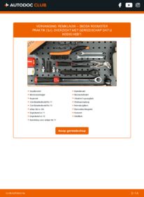 Vervanging uitvoeren: Remklauw 1.4 TDI Skoda Roomster Praktik