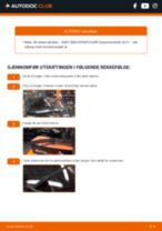 PDF med trinn for trinn-veiledning for bytte av SEAT IBIZA SPORTCOUPE Box Body / Hatchback (6J1) Vindusviskere