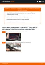 Trin-for-trin PDF-tutorial om skift af CHEVROLET AVEO Hatchback (T250, T255) Viskerblade