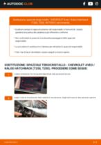 PDF manuale di sostituzione: Spazzole tergicristallo CHEVROLET Aveo / Kalos Hatchback (T250, T255) posteriore e anteriore