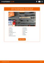 Bytte Bremseskiver lakkerte (coated) PEUGEOT 206 SW (2E/K): handleiding pdf